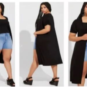 Torrid Black Duster Cardigan